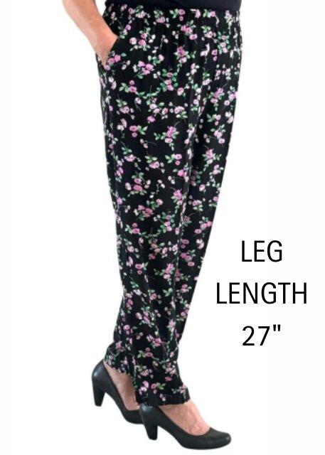 Emma Lilac Flower Trousers